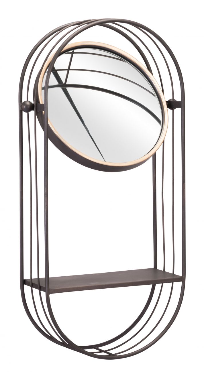 The Saroni Mirror Shelf Antique Gray  Era and Style Inspired Home Decor 1