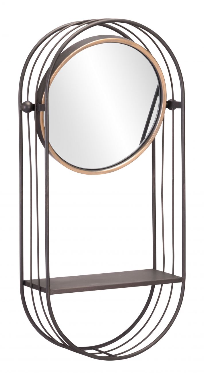 The Saroni Mirror Shelf Antique Gray  Era and Style Inspired Home Decor 1