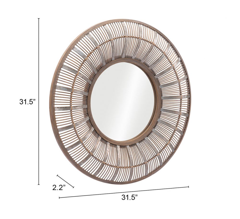 The Toto Mirror Antique Brown  Era and Style Inspired Home Decor 1