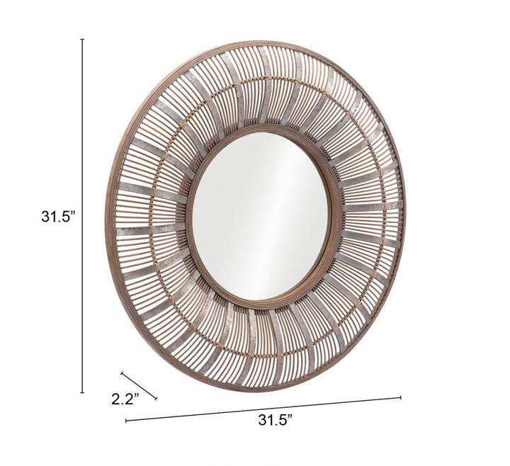 The Toto Mirror Antique Brown  Era and Style Inspired Home Decor 1