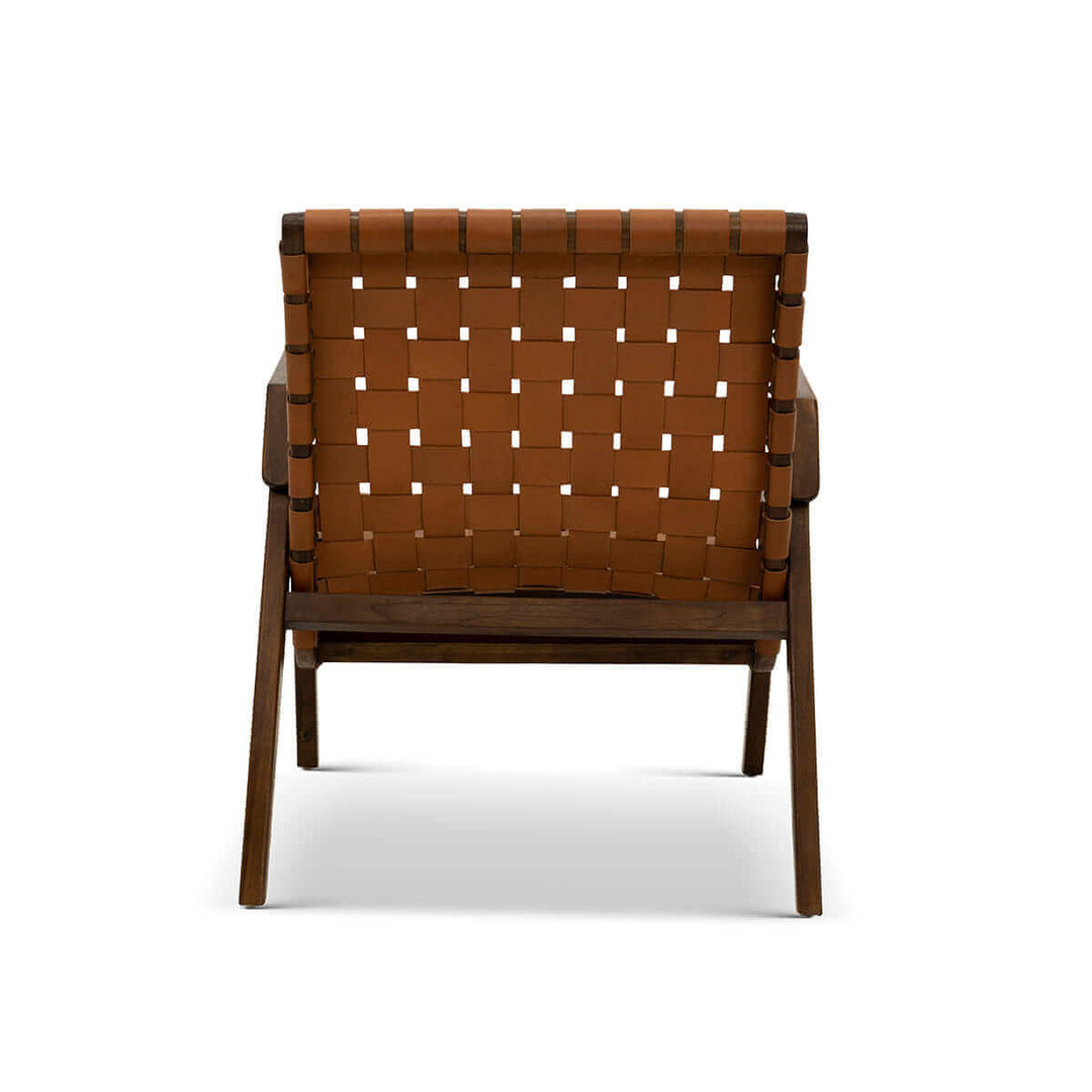 The David Genuine Leather Teak Lounge Chair Era and Style Inspired Home Décor 5