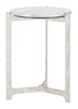 The Barmas Side Table White & Silver  Era and Style Inspired Home Decor 1