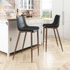 The Magnus Barstool (Set of 2) Black & Walnut  Era and Style Inspired Home Decor 1