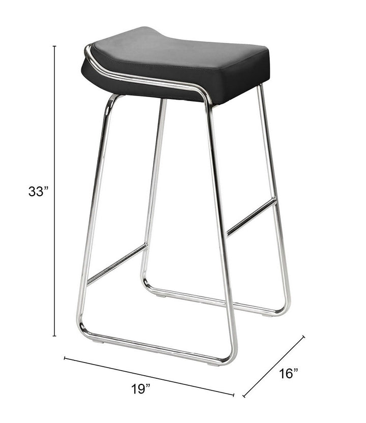 The Wedge Barstool (Set of 2) Black  Era and Style Inspired Home Decor 1