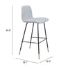 The Gironde Barstool Light Gray  Era and Style Inspired Home Decor 1