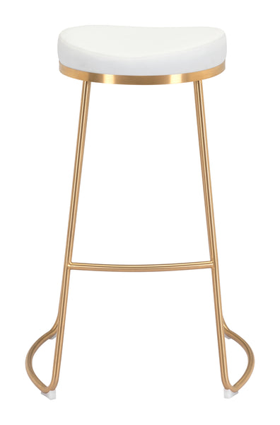 The Bree Barstool (Set of 2) White & Gold  Era and Style Inspired Home Decor 1