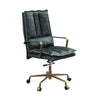 ACME Tinzud Dark Green Top Grain Leather Office Chair