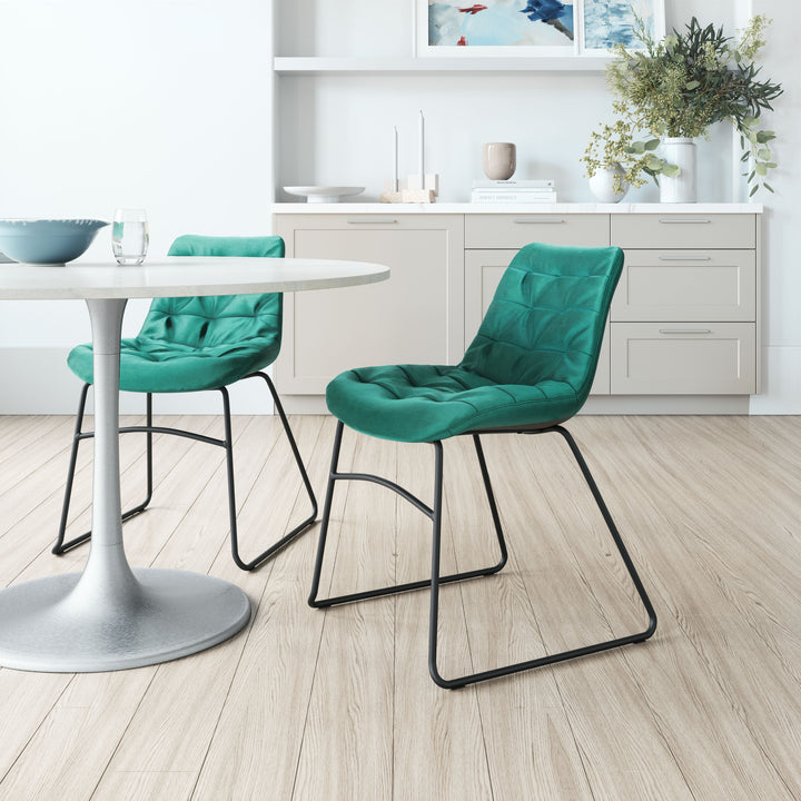 The Tammy Dining Chair (Set of 2) Green  Era and Style Inspired Home Decor 1