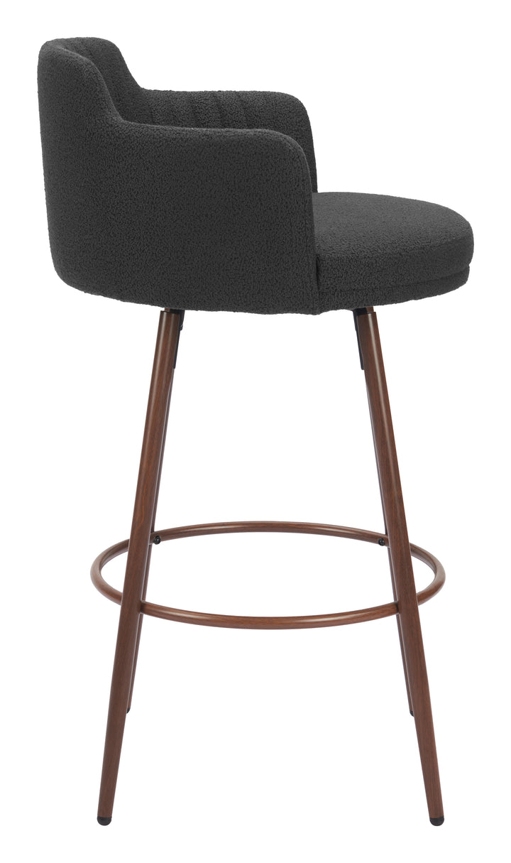 The Kono Swivel Barstool (Set of 2) Black & Walnut  Era and Style Inspired Home Decor 1