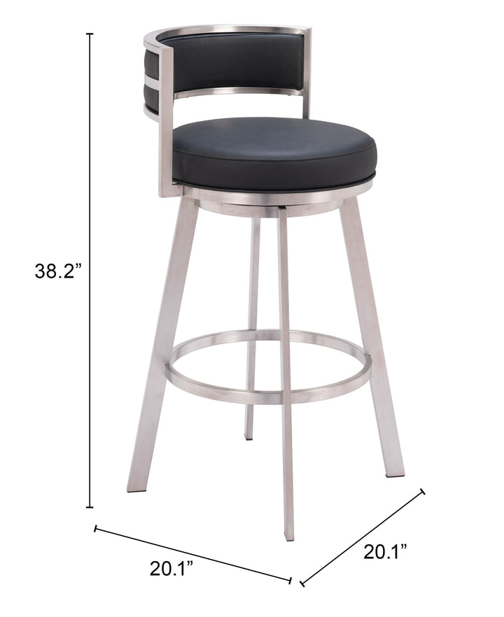 The Gimsby Swivel Barstool Black  Era and Style Inspired Home Decor 1