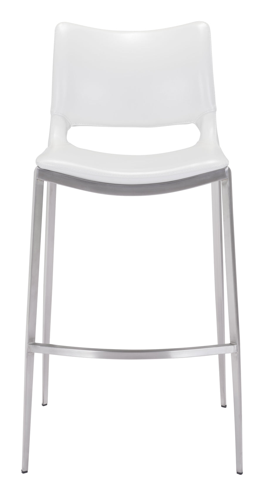 The Ace Barstool (Set of 2) White & Silver  Era and Style Inspired Home Decor 1