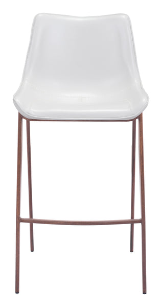 The Magnus Barstool (Set of 2) White & Walnut  Era and Style Inspired Home Decor 1