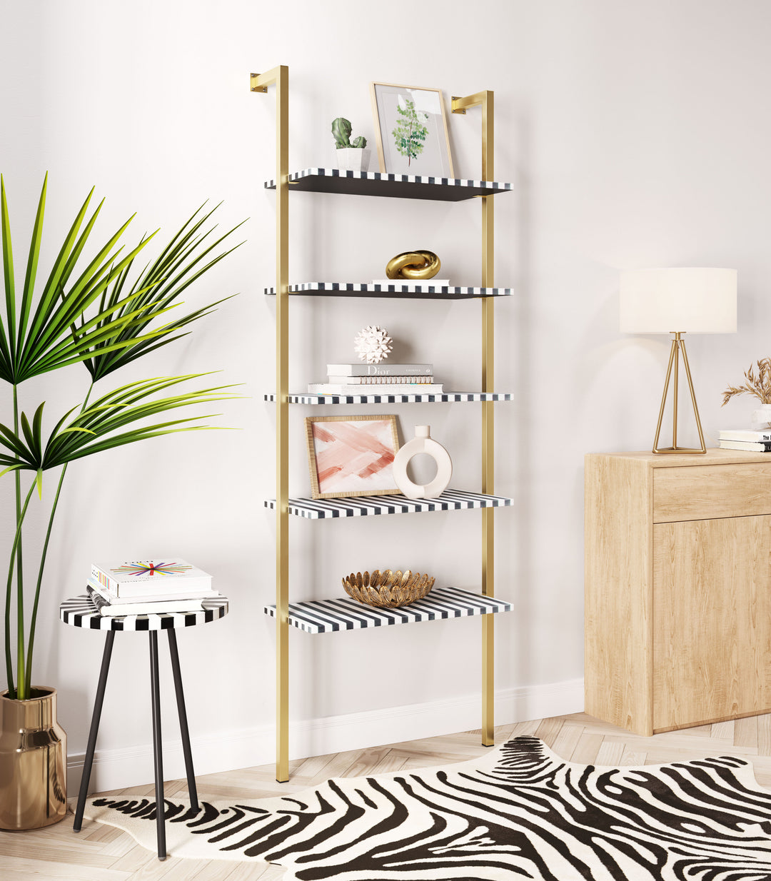 The Zebra Shelf Multicolor  Era and Style Inspired Home Decor 1