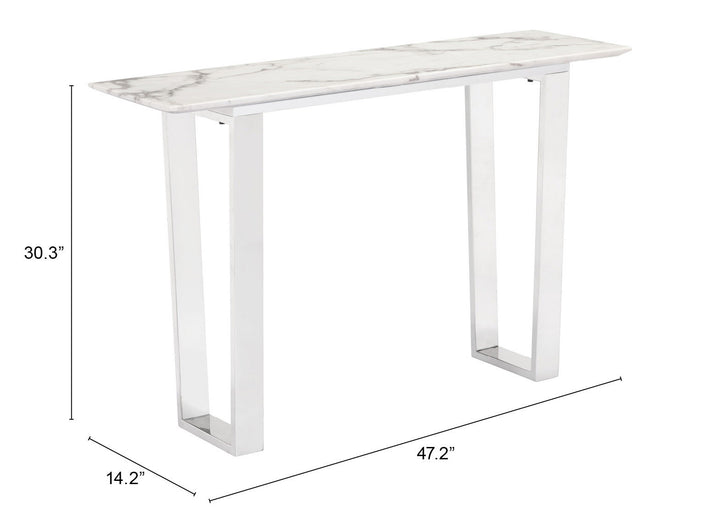 The Atlas Console Table White & Silver  Era and Style Inspired Home Decor 1