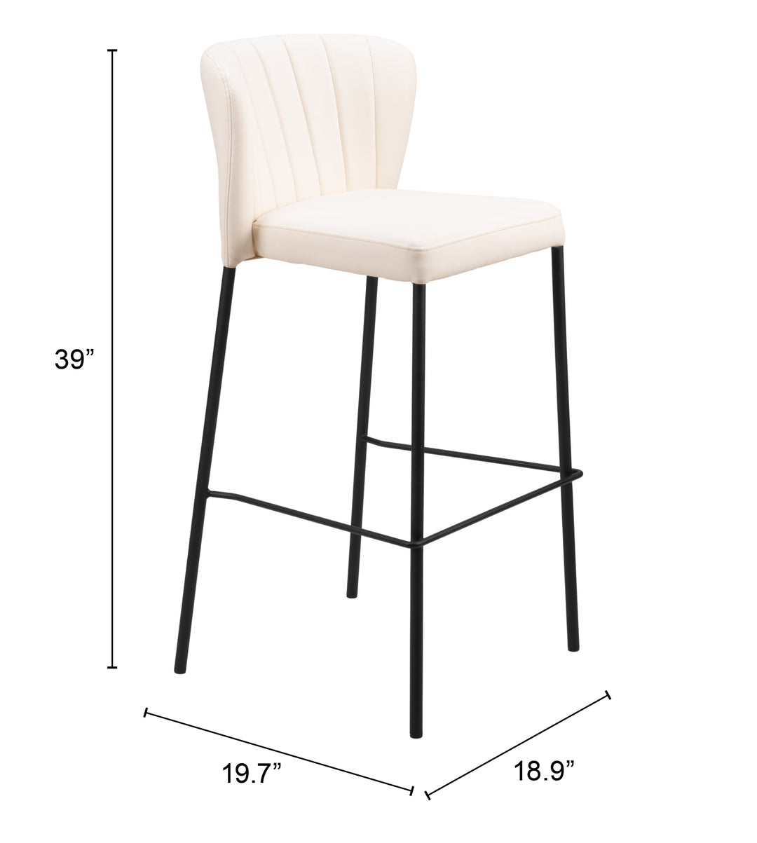 The Linz Barstool (Set of 2) Cream  Era and Style Inspired Home Decor 1