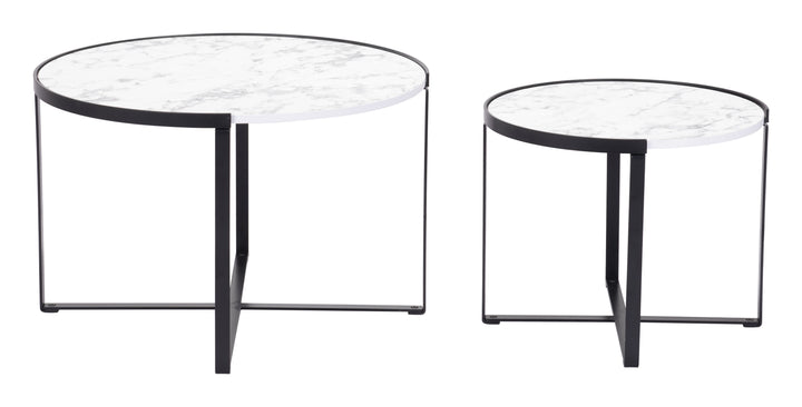 The Brioche Coffee Table Set (2-Piece) White & Black  Era and Style Inspired Home Decor 1