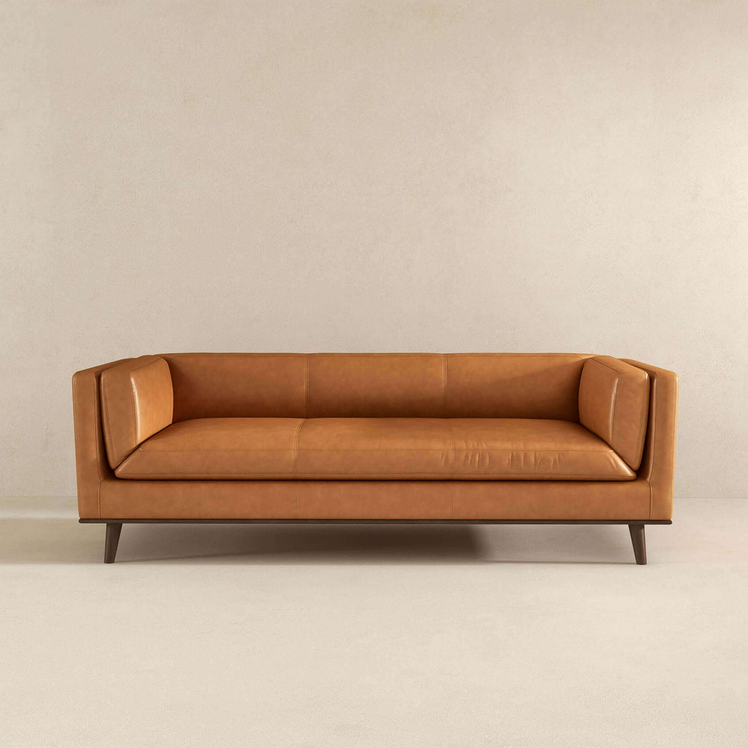 The Cassidy Tan Genuine Leather Couch Era and Style Inspired Home Décor 2