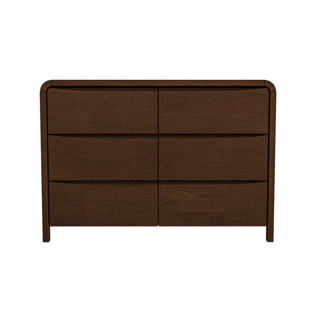 The Lionel Mid Century Modern Solid Wood 6-Drawer Dresser Era and Style Inspired Home Décor 6