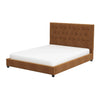 The Donald Mid Century Modern Cognac Velvet Platform Bed Queen Era and Style Inspired Home Décor 2