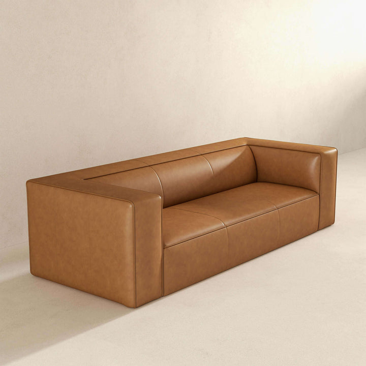 The Colton Tan Leather Sofa Era and Style Inspired Home Décor 4