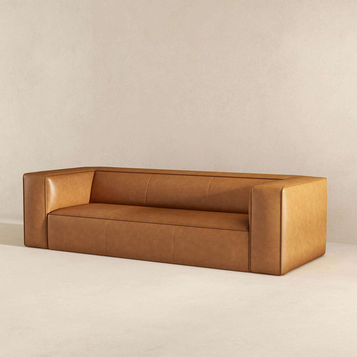 The Colton Tan Leather Sofa Era and Style Inspired Home Décor 5