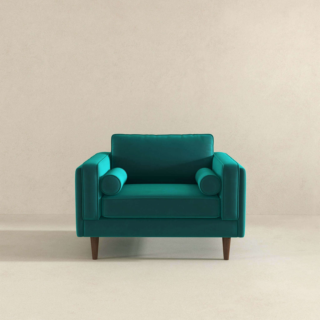 The Amber Teal Velvet Lounge Chair Era and Style Inspired Home Décor 6