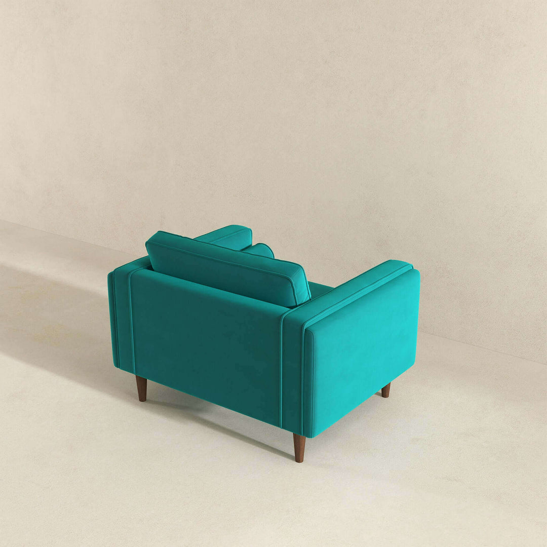 The Amber Teal Velvet Lounge Chair Era and Style Inspired Home Décor 3