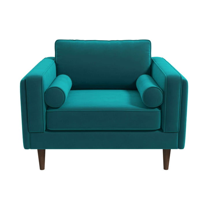 The Amber Teal Velvet Lounge Chair Era and Style Inspired Home Décor 8