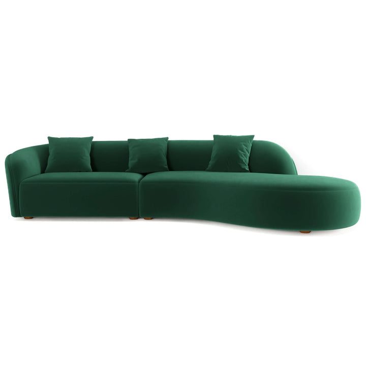 The Elijah Japandi Style Curvy Sectional Sofa 126" Era and Style Inspired Home Décor 1