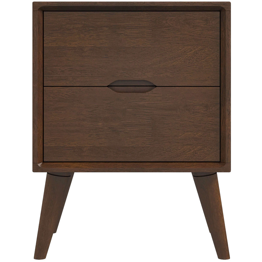 The Alexandra Brown Night Stand With 2 Drawers Era and Style Inspired Home Décor 1