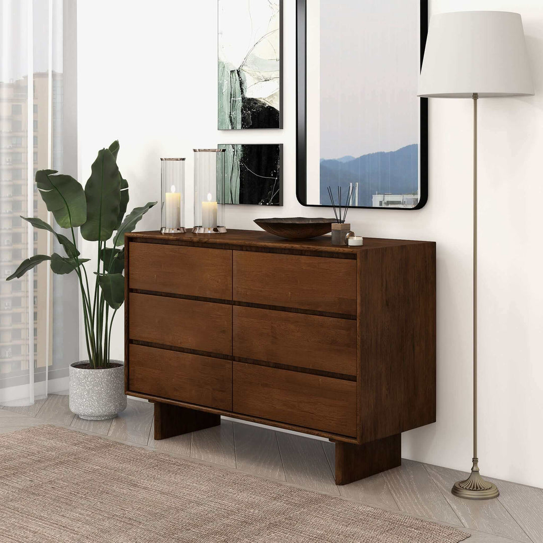 The Dubrovnik Mid Century Modern Walnut Dresser With 6 Drawers Era and Style Inspired Home Décor 1