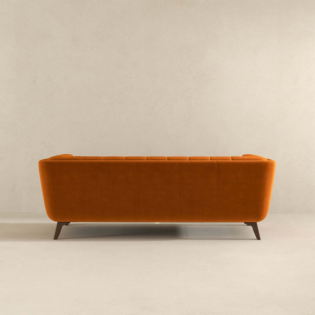 The Addison Large Burnt-Orange Velvet Sofa Era and Style Inspired Home Décor 5