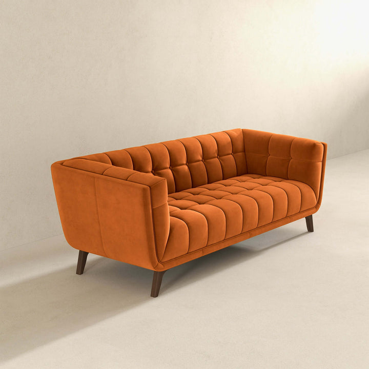 The Addison Large Burnt-Orange Velvet Sofa Era and Style Inspired Home Décor 4