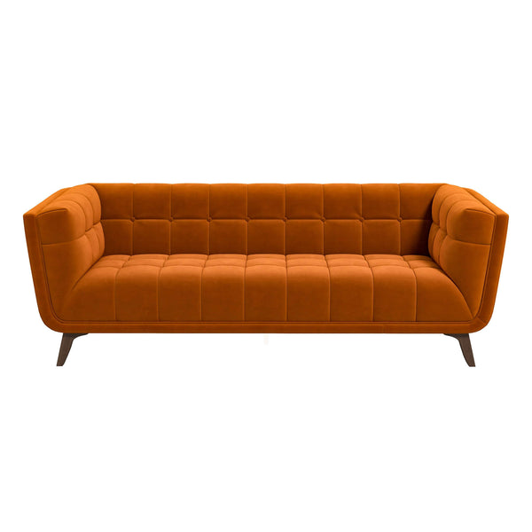 The Addison Large Burnt-Orange Velvet Sofa Era and Style Inspired Home Décor 6