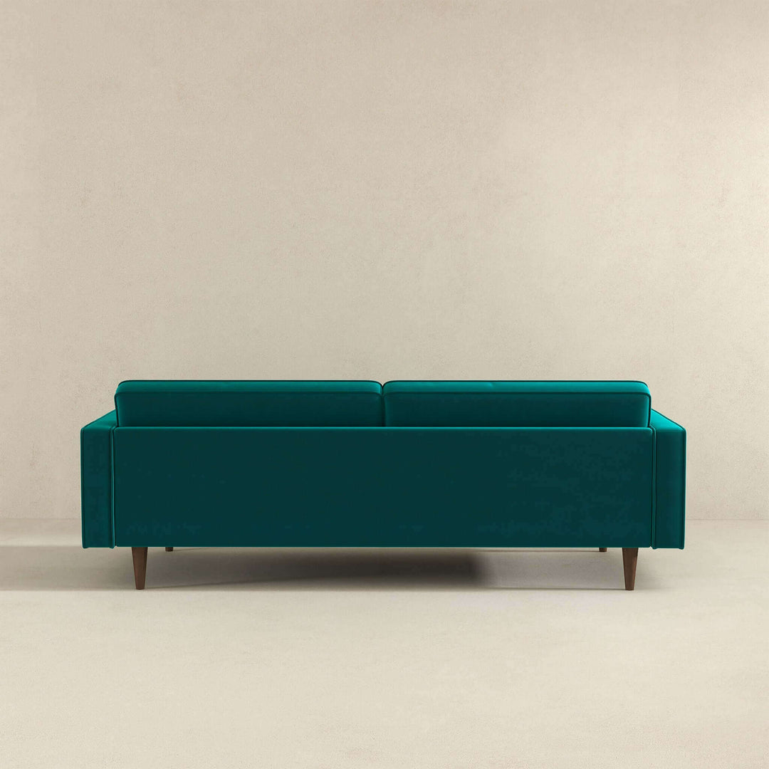 The Casey Mid Century Modern Teal Velvet Sofa Era and Style Inspired Home Décor 5