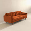 The Casey Mid Century Modern Burnt Orange Velvet Sofa Era and Style Inspired Home Décor 5