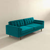 The Casey Mid Century Modern Teal Velvet Sofa Era and Style Inspired Home Décor 4