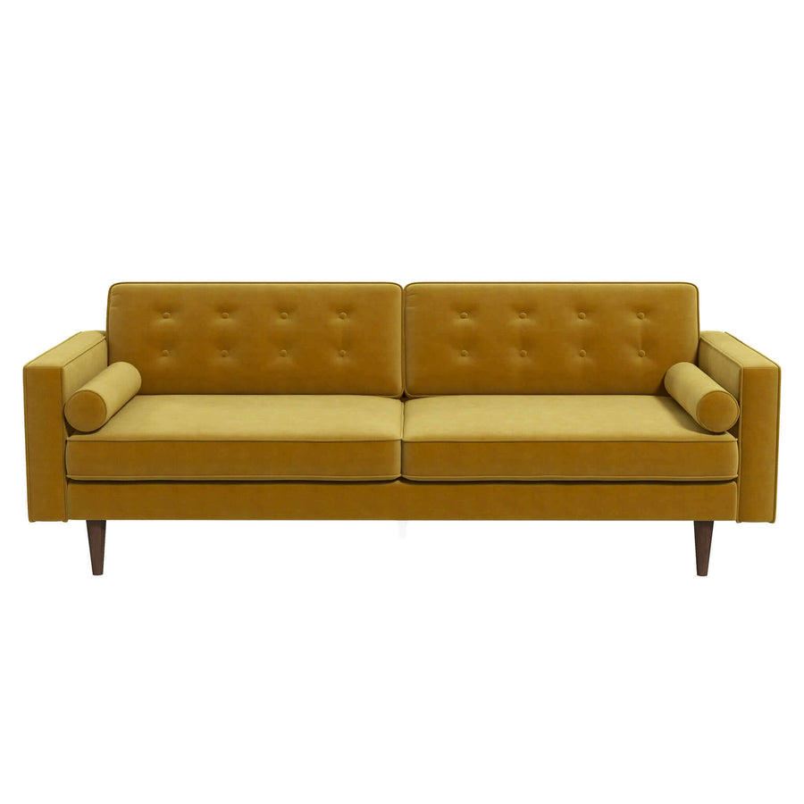 The Casey Mid Century Modern Gold Velvet Sofa Era and Style Inspired Home Décor 6