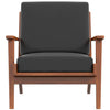 The Connor Solid Wood Genuine Leather Lounge Chair Era and Style Inspired Home Décor 1