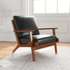 The Connor Solid Wood Genuine Leather Lounge Chair Era and Style Inspired Home Décor 3