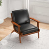 The Connor Solid Wood Genuine Leather Lounge Chair Era and Style Inspired Home Décor 4