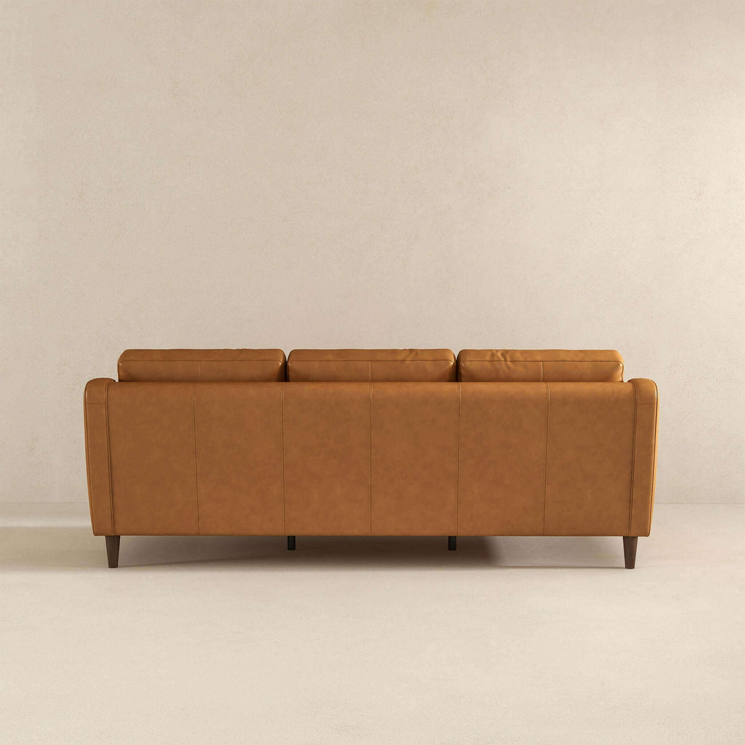 The Cooper Mid Century Modern Tan Leather Sofa Era and Style Inspired Home Décor 6