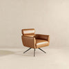 The Camila Tan Leather Lounge Chair Era and Style Inspired Home Décor 7