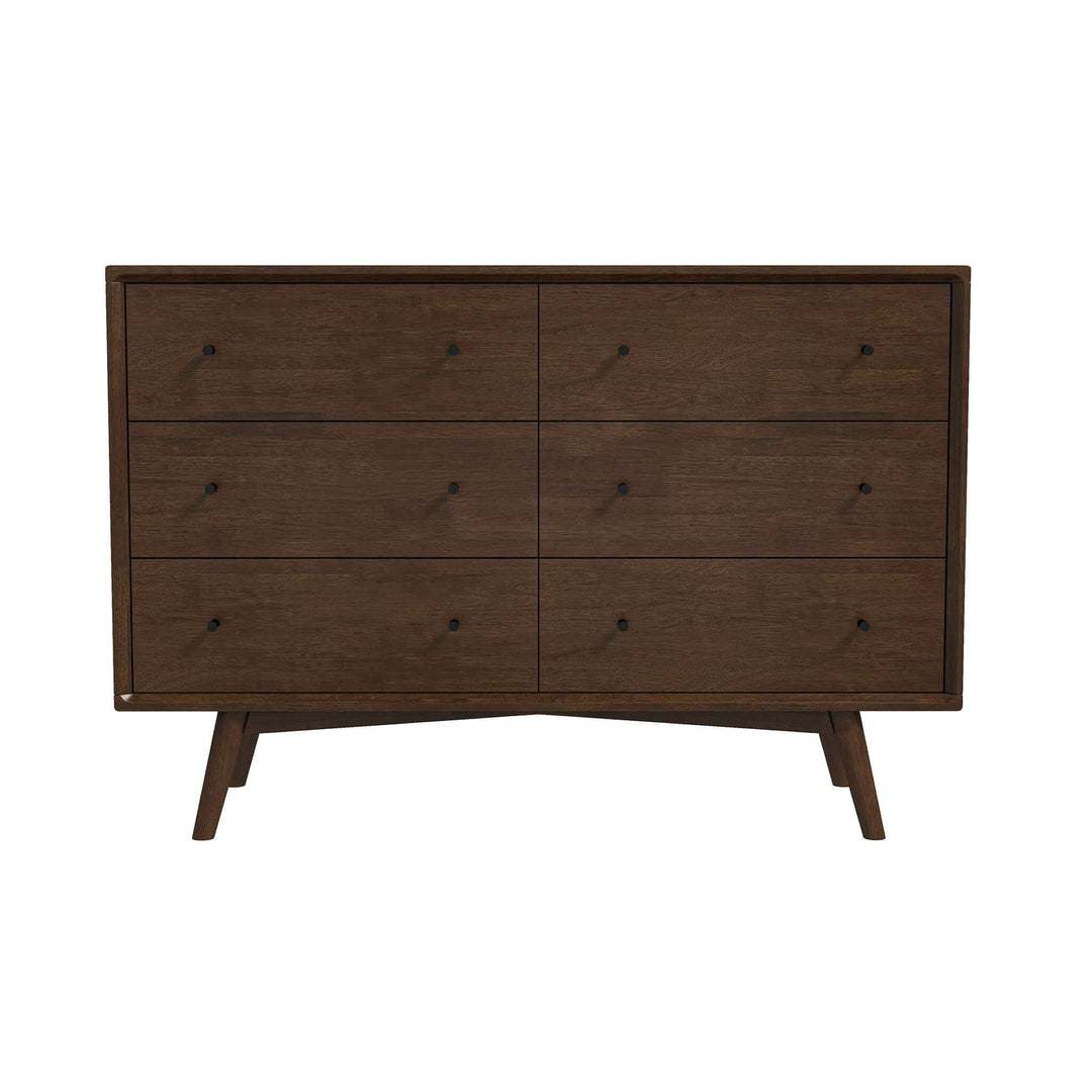 The Mid Century Modern Walnut Dresser 6 Drawer Era and Style Inspired Home Décor 7