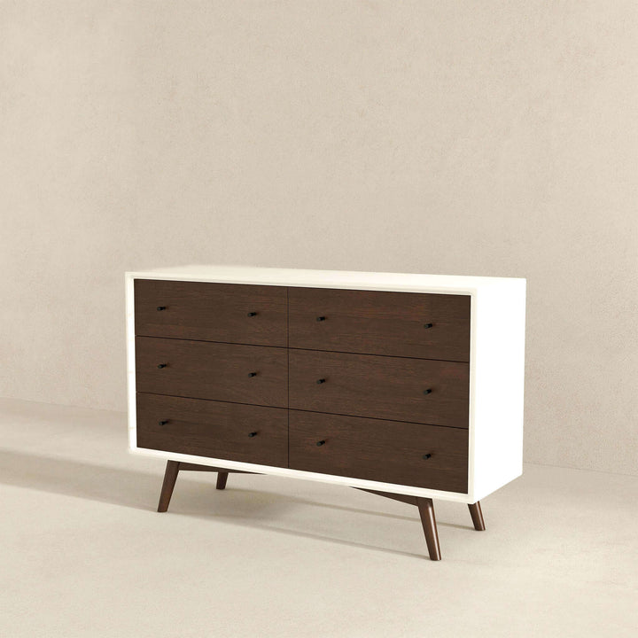 The Mid Century Modern White Dresser 6 Drawer Era and Style Inspired Home Décor 3