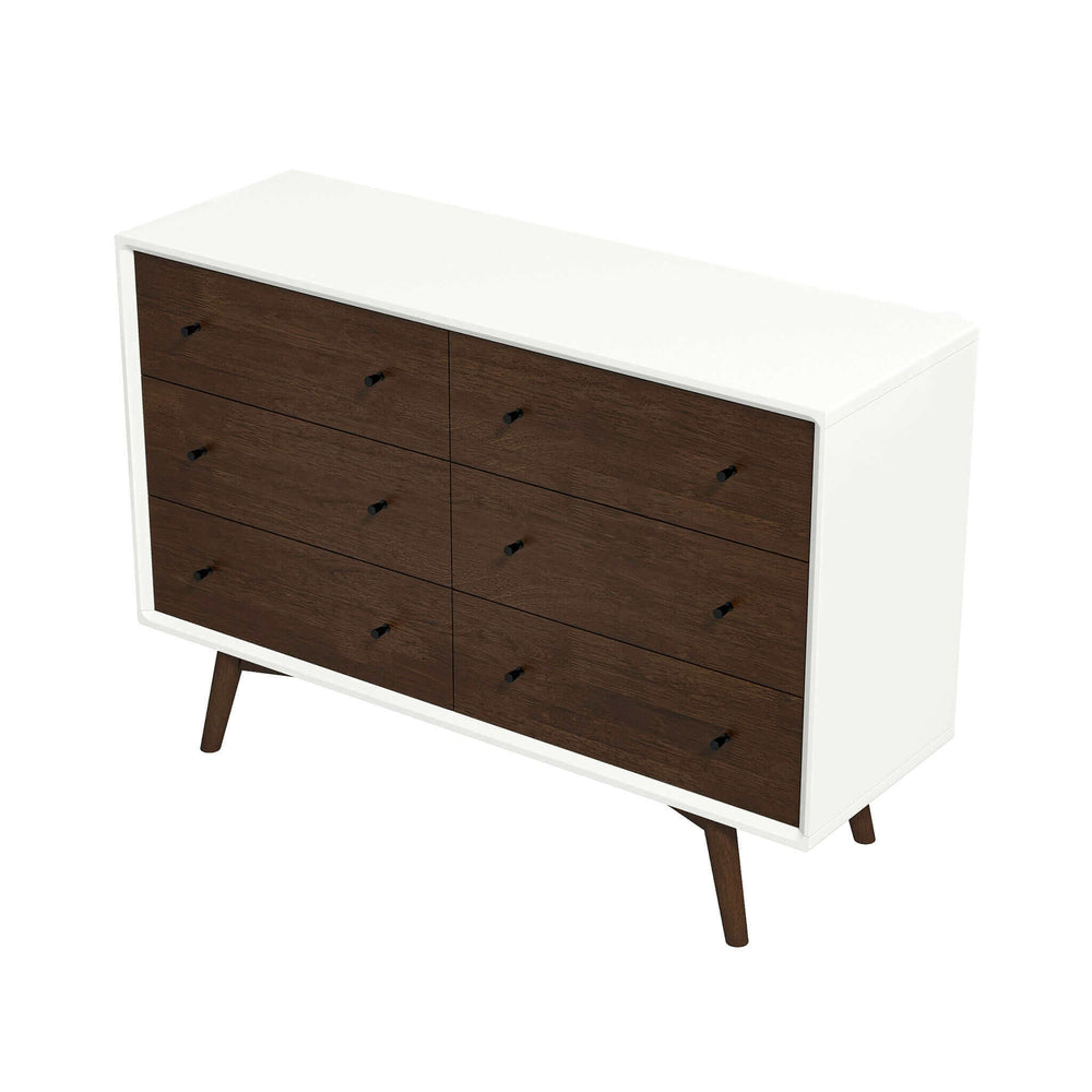 The Mid Century Modern White Dresser 6 Drawer Era and Style Inspired Home Décor 6