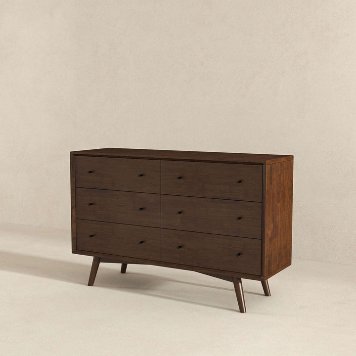 The Mid Century Modern Walnut Dresser 6 Drawer Era and Style Inspired Home Décor 5