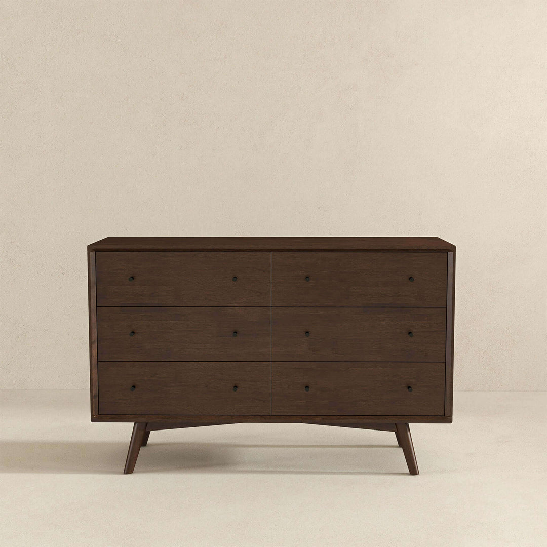 The Mid Century Modern Walnut Dresser 6 Drawer Era and Style Inspired Home Décor 4