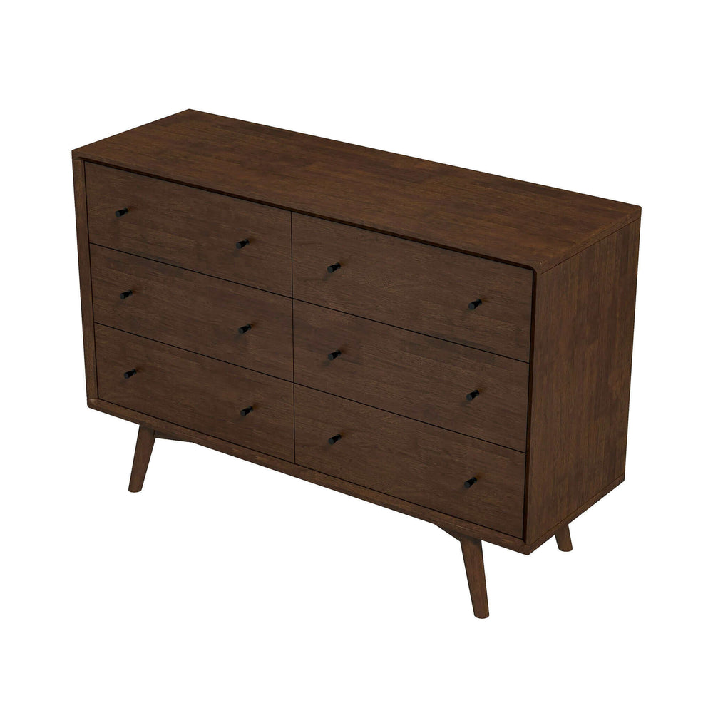 The Mid Century Modern Walnut Dresser 6 Drawer Era and Style Inspired Home Décor 6