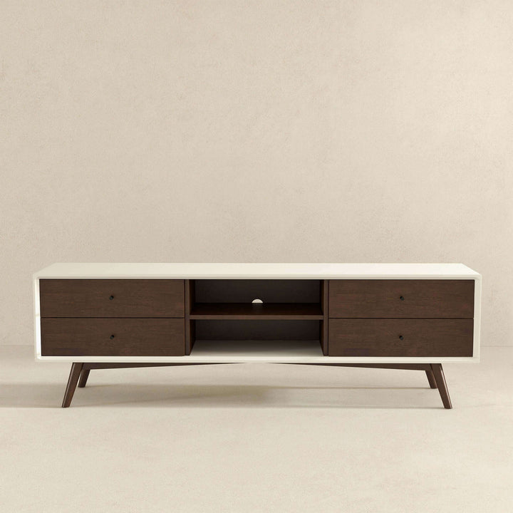 The Caroline Walnut White TV Stand Up To 72" Era and Style Inspired Home Décor 7